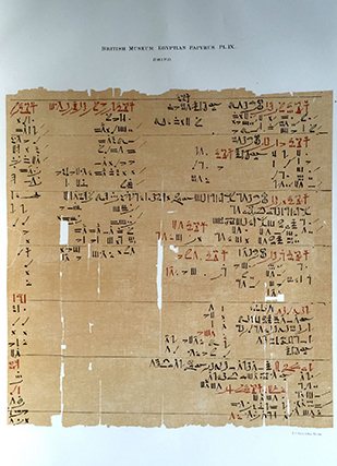 Image 14 of 27 for Facsimilé of the Rhind mathematical papyrus[newline]M0265b-14.jpg